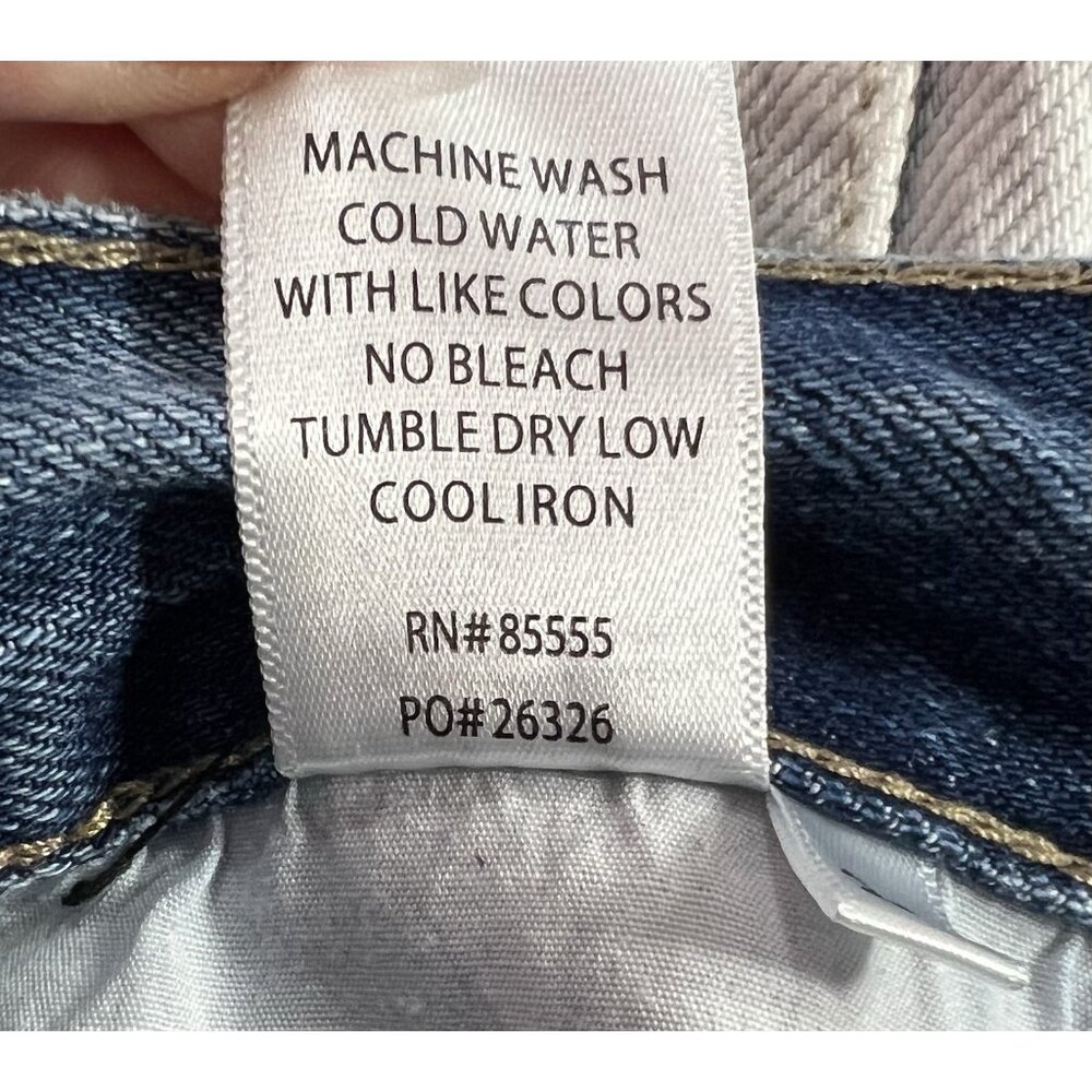 Pistola Anthropologie Women 26 jeans Cassie High Rise Straight Blue Distressed - Picture 11 of 14